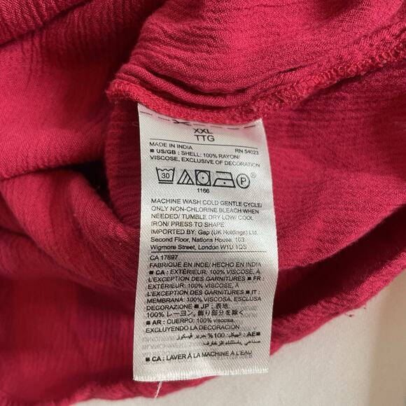 Gap Women's Pink Embroidered Peasant Blouse Size XXL Tassels Boho Festival Indie - Picture 6 of 11